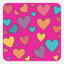 Colourful Sweet Hearts Stickers
