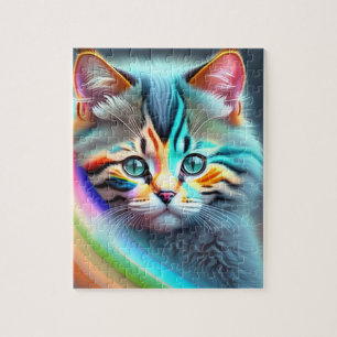 Colourful Sweet Little Cat Jigsaw Puzzle