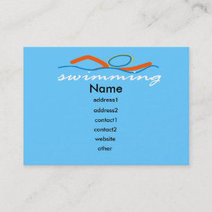 Colourful Swim Symbol V #2 Business Card