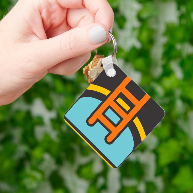 Colourful Swimming Pool Icon Key Ring (Creator Uploaded)