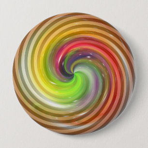 Colourful Swirl Abstract Art 2 10 Cm Round Badge