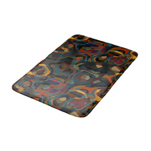 colourful swirl abstract bath mat