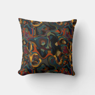 colourful swirl abstract cushion