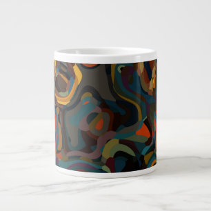 colourful swirl abstract large coffee mug