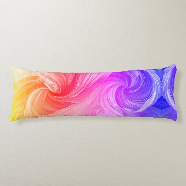 Colourful Swirl Body Pillow (Front)