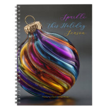 Colourful Swirl Glass Ornament Sparkle Holiday