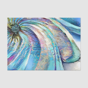 Colourful swirl leaves of exotic flower  tissue paper