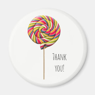 Colourful Swirl Lollipop Magnet