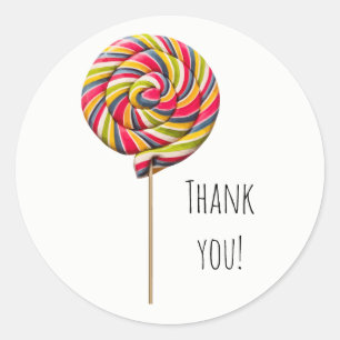 Colourful Swirl Lollipop Sticker