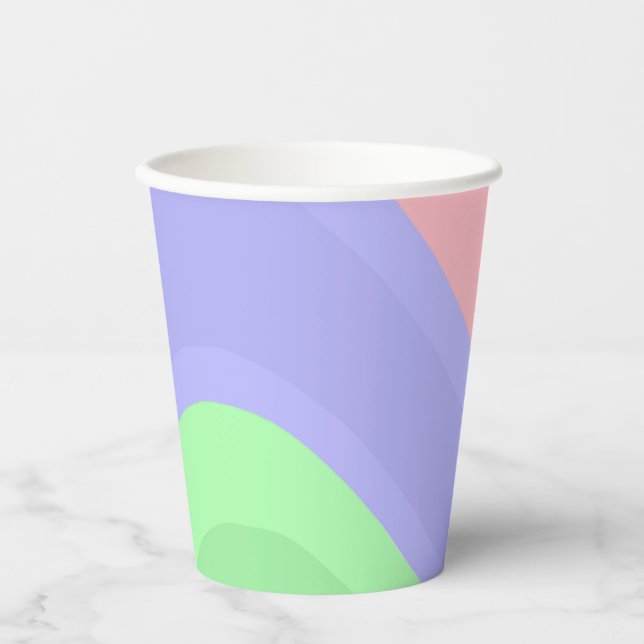 Colourful Swirl Paper Cups (Front)