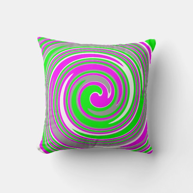 Colourful swirl pattern cushion (Front)