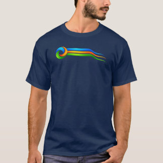 Colourful Swirl Ribbon Abstract T-Shirt