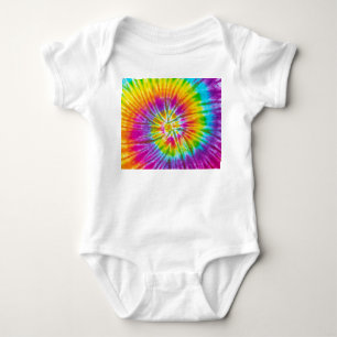 Colourful Swirl Tie-Dye Abstract. Baby Bodysuit