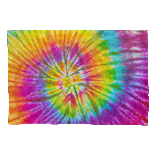 Colourful Swirl Tie-Dye Abstract. Pillowcase (Front)