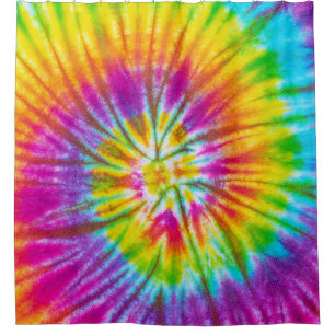 Colourful Swirl Tie-Dye Abstract. Shower Curtain