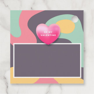 Colourful Swirl Valentine's Day Gift favour Tag