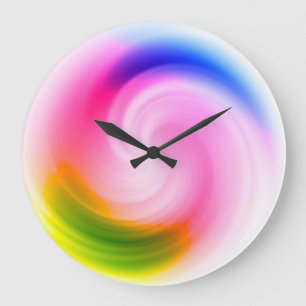 Colourful Swirl - Wall Clock