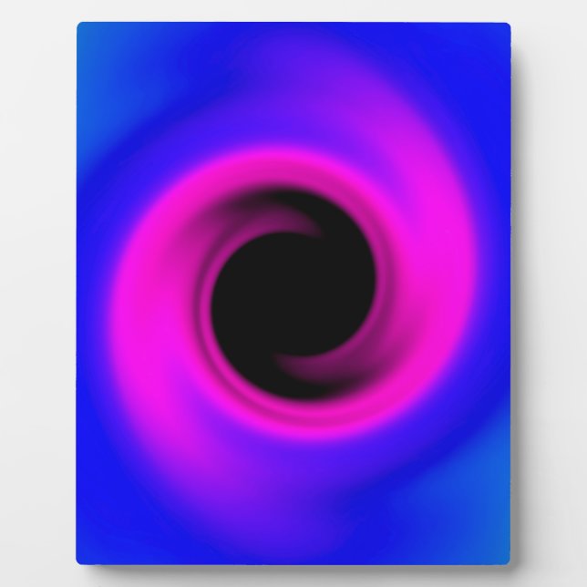 Colourful swirling black hole plaque (Front)