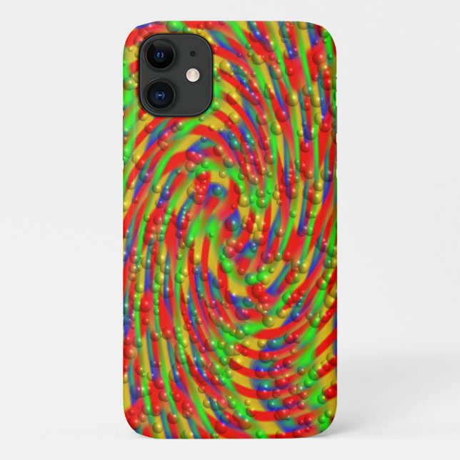 Colourful Swirling Colours and Water Droplets Case-Mate iPhone Case (Back)
