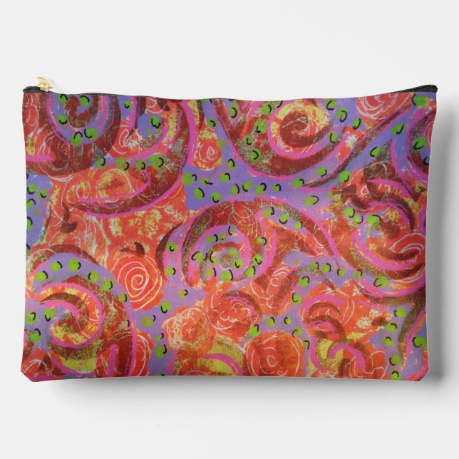 Colourful Swirls  Accessory Pouch (Front)