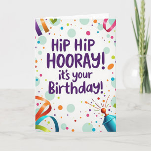 Colourful Swirls Birthday Card