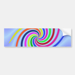 Colourful Swirls Bumper Sticker