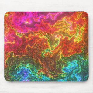 Colourful Swirls Design Mouse Pad