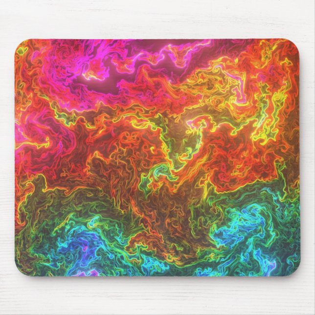 Colourful Swirls Design Mouse Pad (Front)