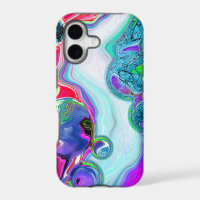 Colourful Swirls Marble Fluid Art