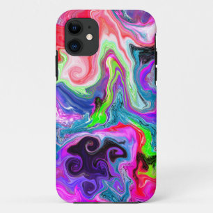 Colourful Swirls Marble Fluid Art     iPhone 11 Case