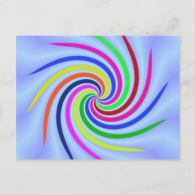 Colourful Swirls Postcard (Front)