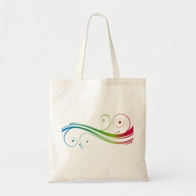 Colourful Swirls Tote Bag (Front)