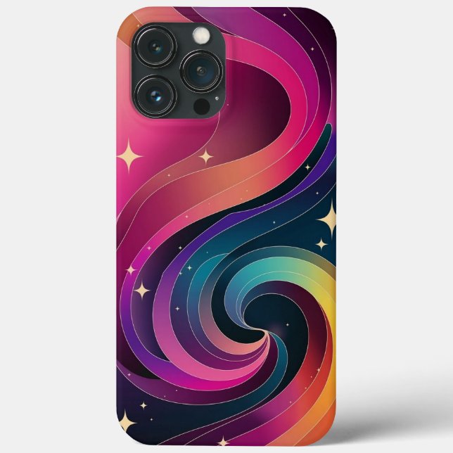 Colourful Swirly Gradient Wallpaper Phone Case (Back)