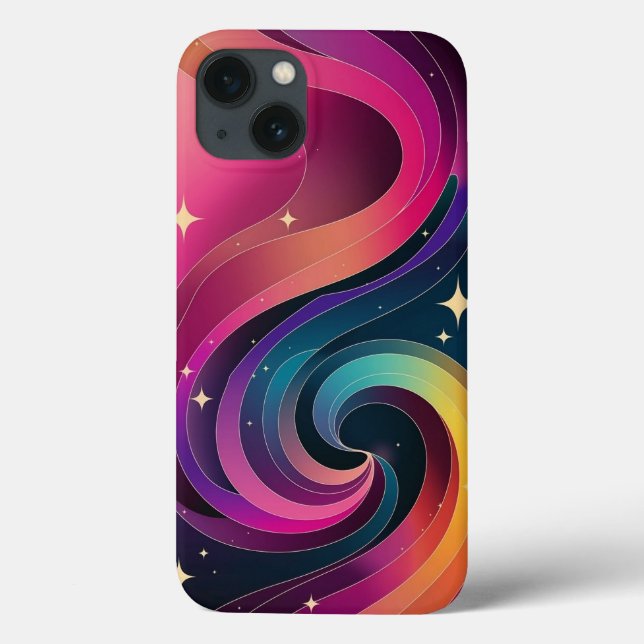 Colourful Swirly Gradient Wallpaper Phone Case (Back)