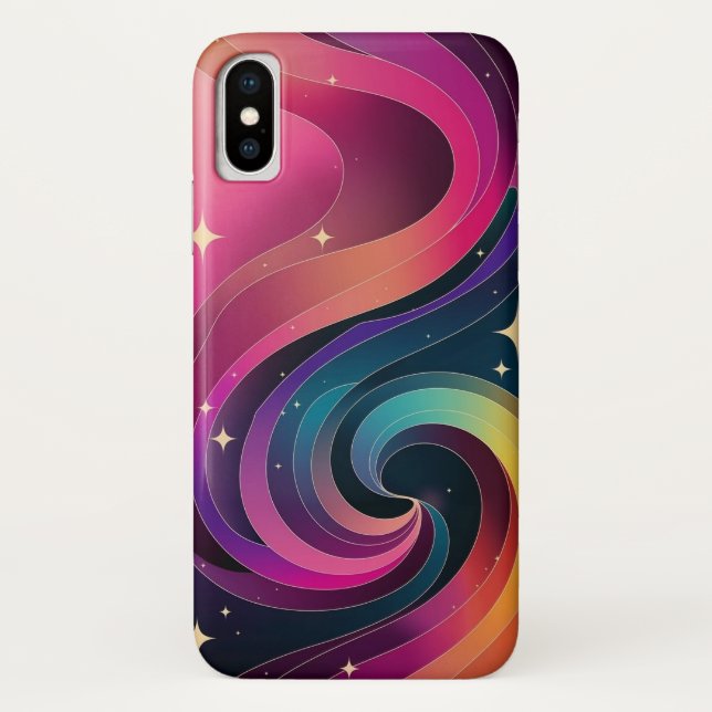 Colourful Swirly Gradient Wallpaper Phone Case (Back)