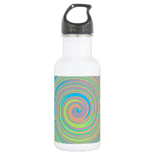 Colourful swirly pinwheel design 532 ml water bottle