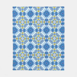 Colourful symmetrical seamless pattern, design in fleece blanket