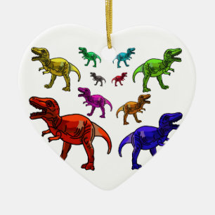 Colourful T-Rex Ornament