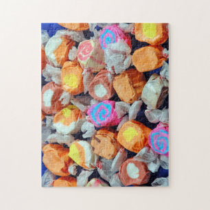Colourful taffy candy print puzzle