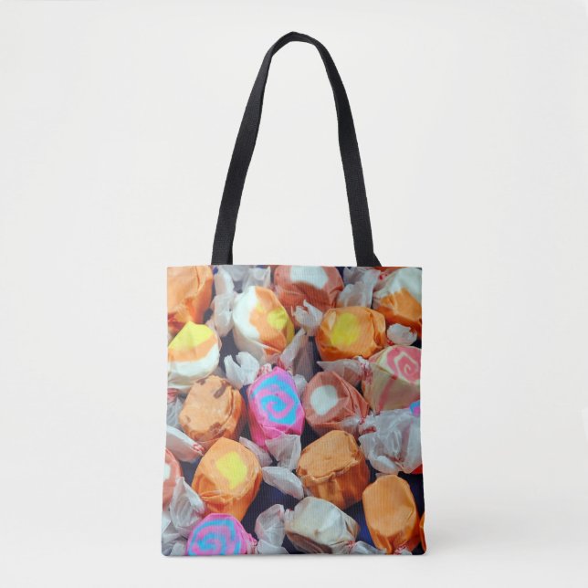 Colourful taffy candy tote bag (Front)