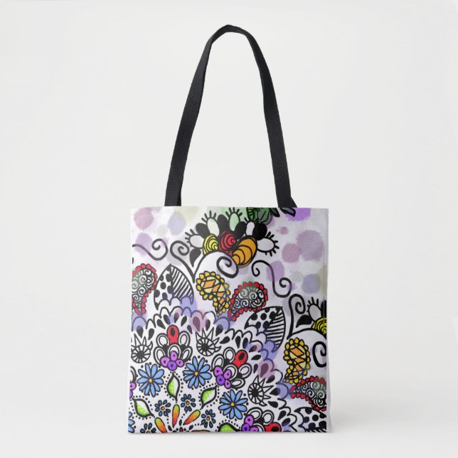 Colourful Tangle every day series Tote Bag (Front)