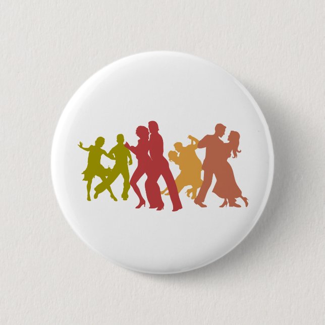 Colourful Tango Dancers 6 Cm Round Badge (Front)