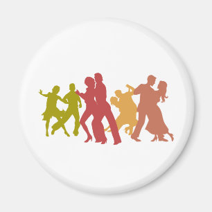 Colourful Tango Dancers Magnet