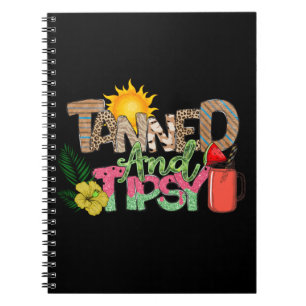 Colourful Tanned and Tipsy Summer Vibes Notebook