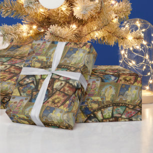 Colourful Tarot Card Deck Spread Illustration  Wrapping Paper