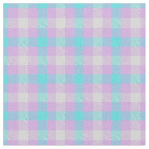 Colourful tartan plaid blue and purple family clan fabric