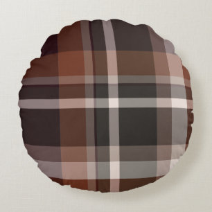 Colourful Tartan Round Cushion