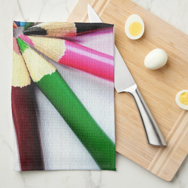 Colourful  tea towel (Quarter Fold)