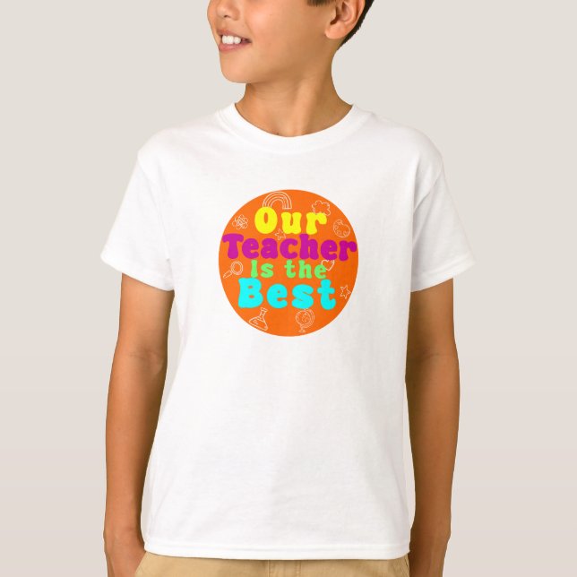 Colourful Teacher Appreciation Circular T-Shirt (Front)