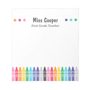 Colourful Teacher Appreciation Job Title Notepad